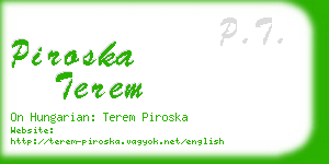 piroska terem business card